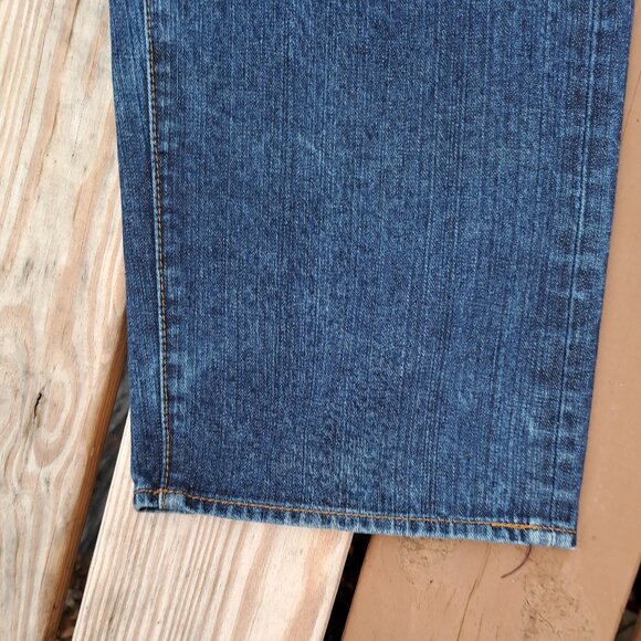 Vintage RMC Jeans Men's Graphic Navy and Blue Jeans Size 34x32 - Picture 14 of 14